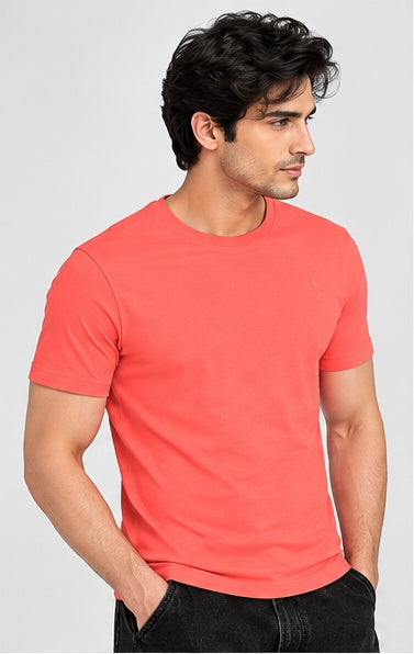 Men's Round Neck Coral T-shirts