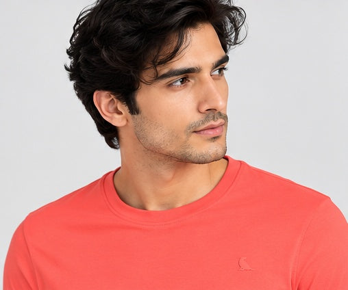Men's Round Neck Coral T-shirts