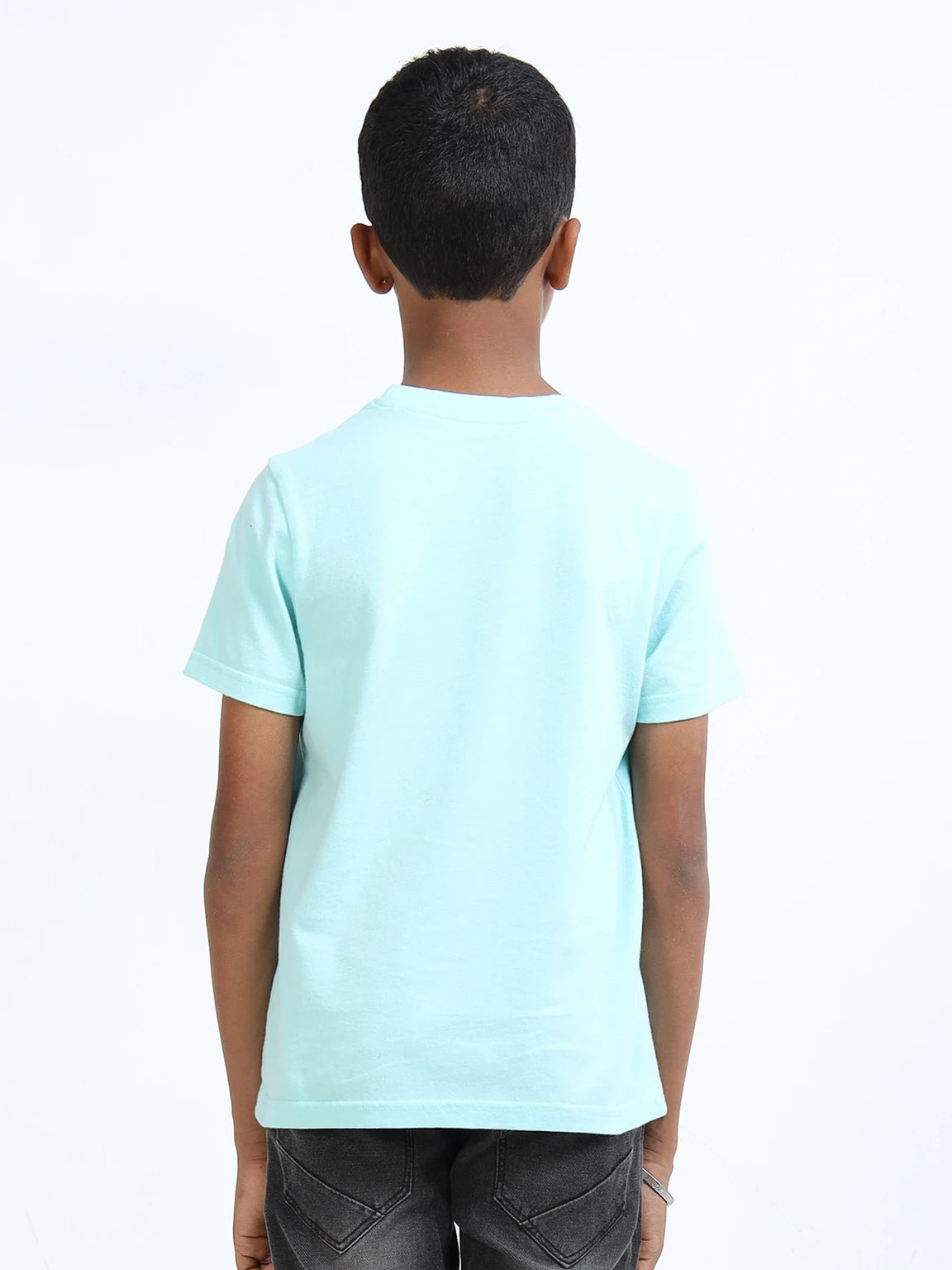 Aqua 100% Cotton Crew Neck Boy's T Shirt