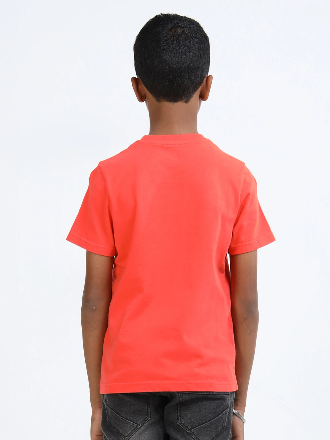 Coral 100% Cotton Crew Neck Boy's T Shirt