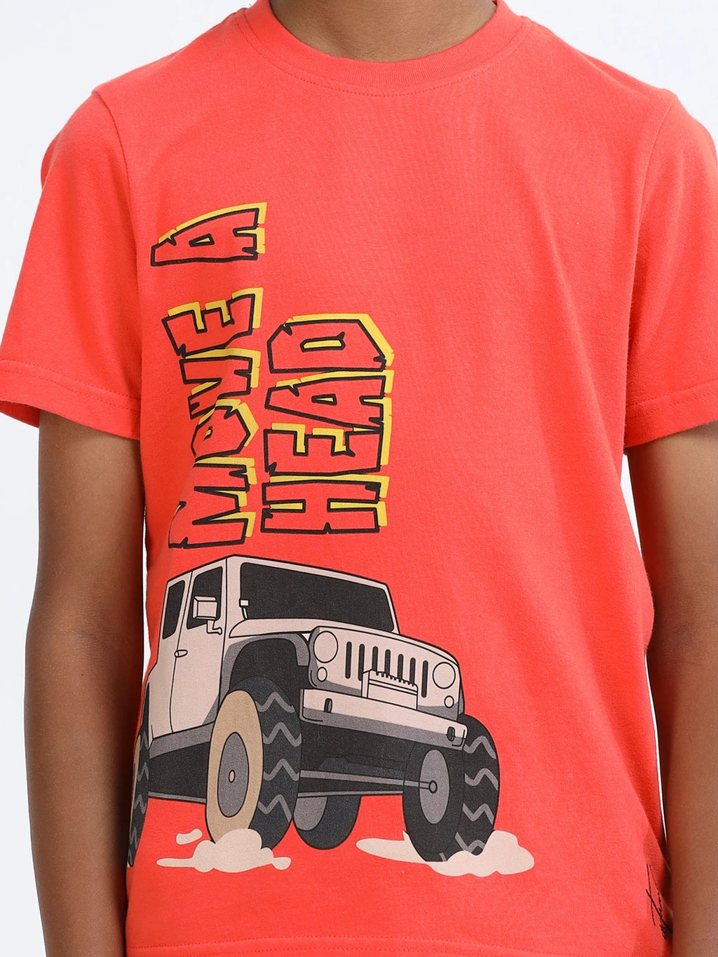Coral 100% Cotton Crew Neck Boy's T Shirt