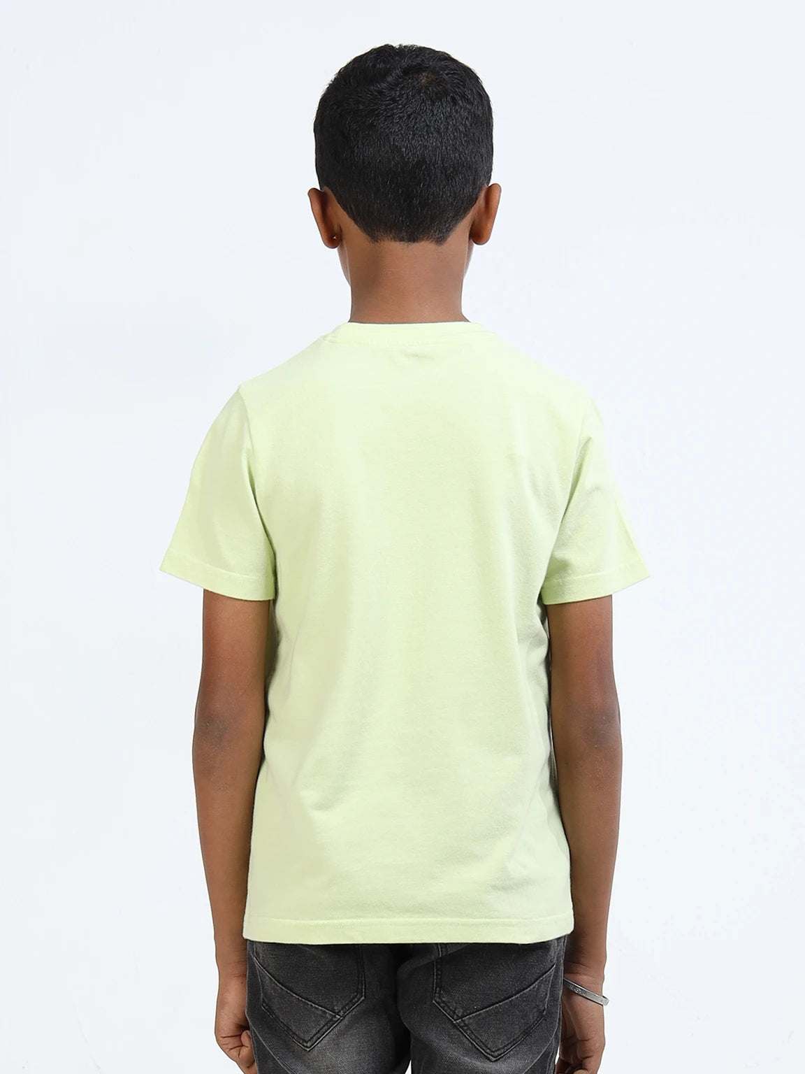 Yellow kids 100% Cotton Crew Neck Boy's T Shirt