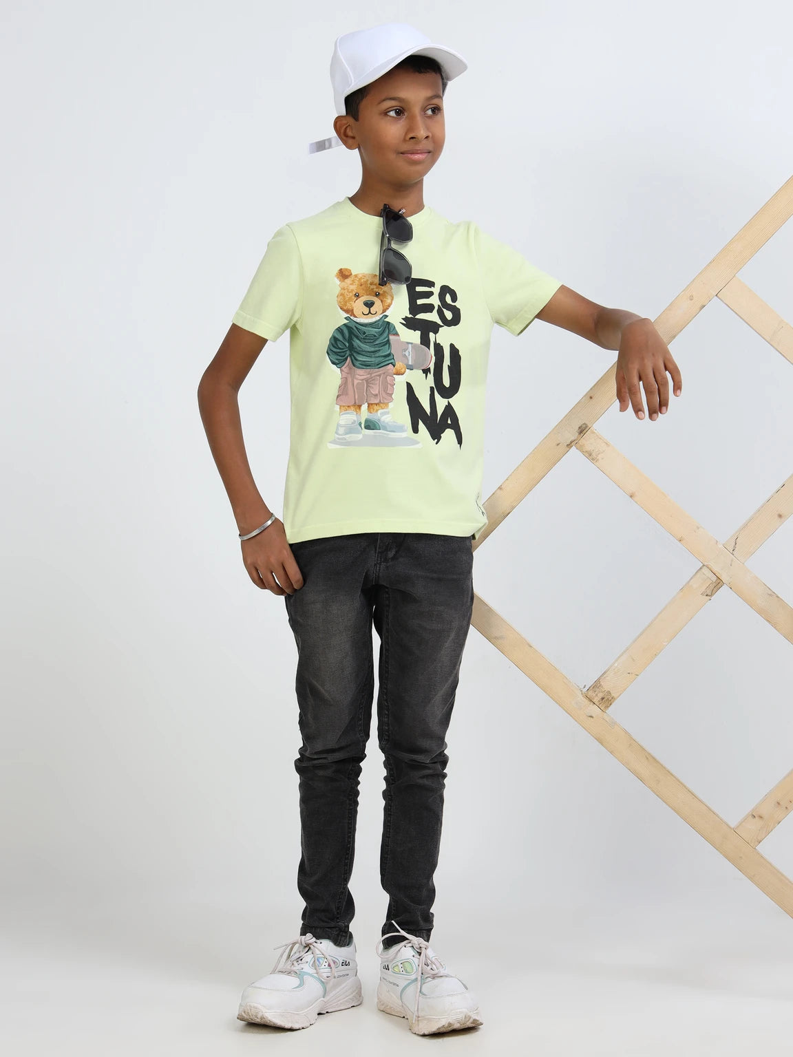 Yellow kids 100% Cotton Crew Neck Boy's T Shirt