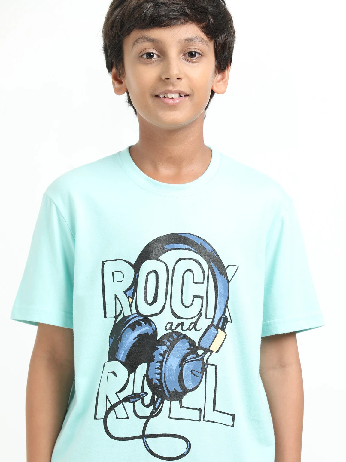 Aqua 100% Cotton Crew Neck Boy's T Shirt