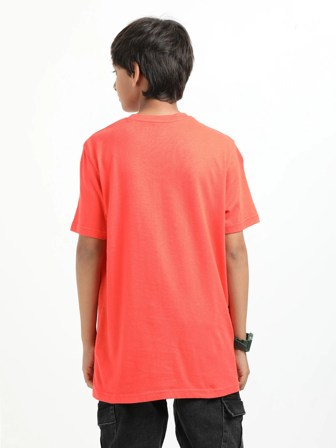 Coral 100% Cotton Crew Neck Boy's T Shirt