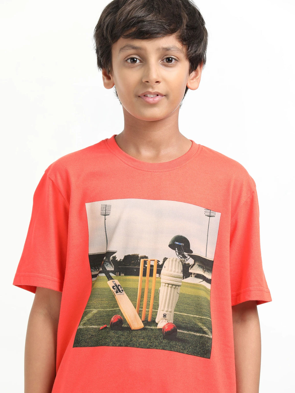Coral 100% Cotton Crew Neck Boy's T Shirt