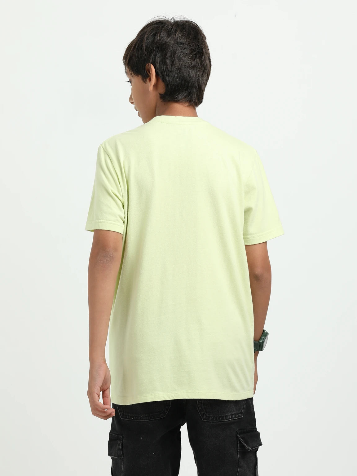 Yellow Kid 100% Cotton Crew Neck Boy's T Shirt