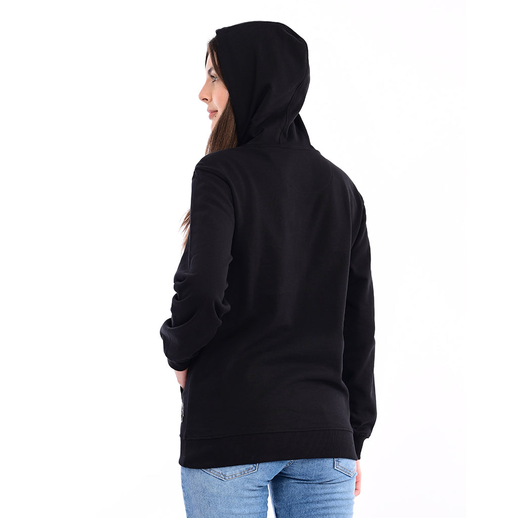 estuna 100% Cotton  – Black Heavy Fabric Women's Hoodie