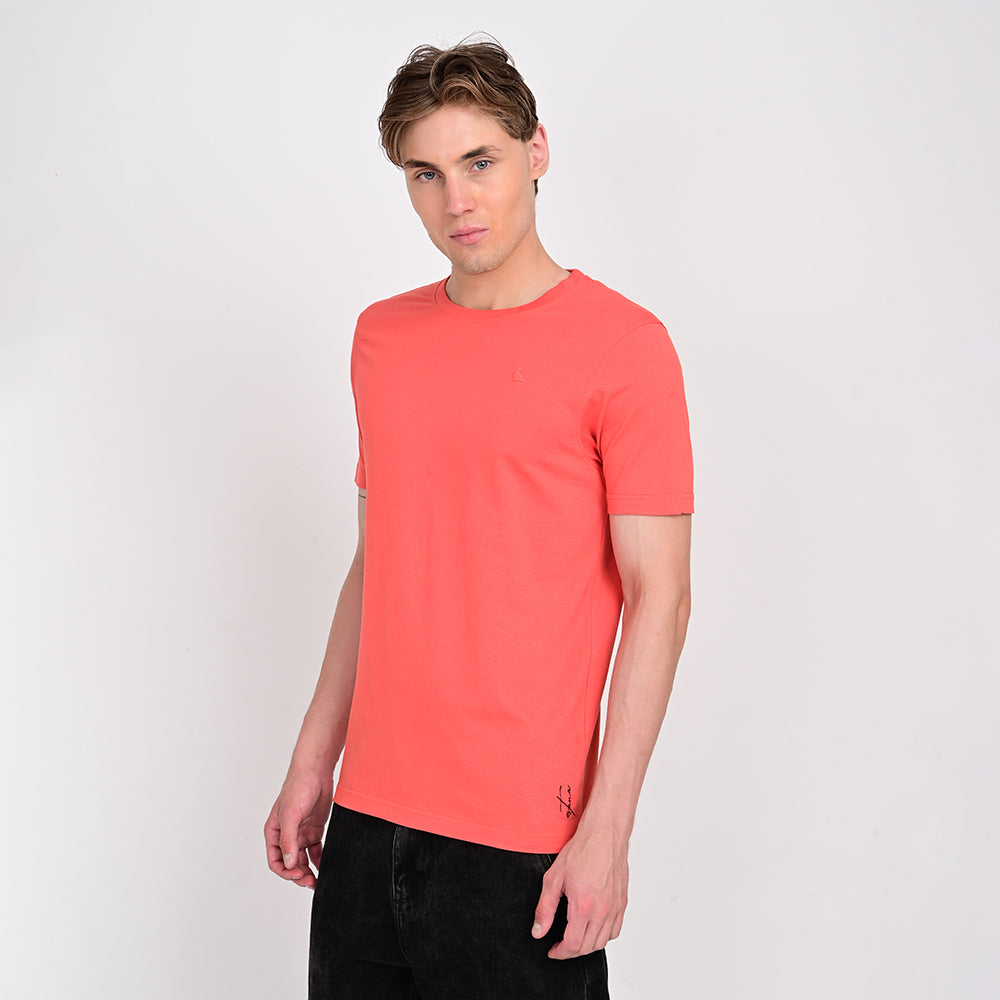 Men's Round Neck Coral T-shirts