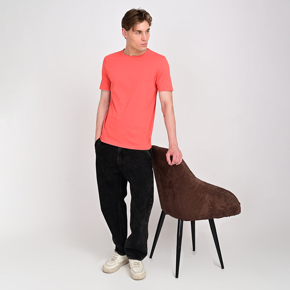 Men's Round Neck Coral T-shirts