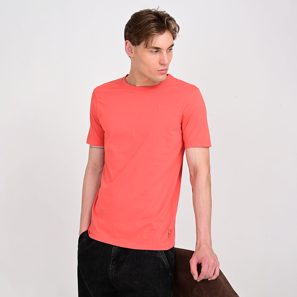 Men's Round Neck Coral T-shirts