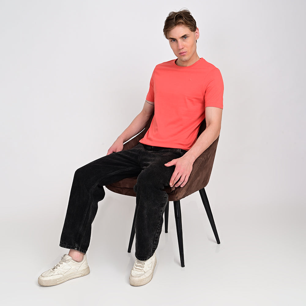 Men's Round Neck Coral T-shirts