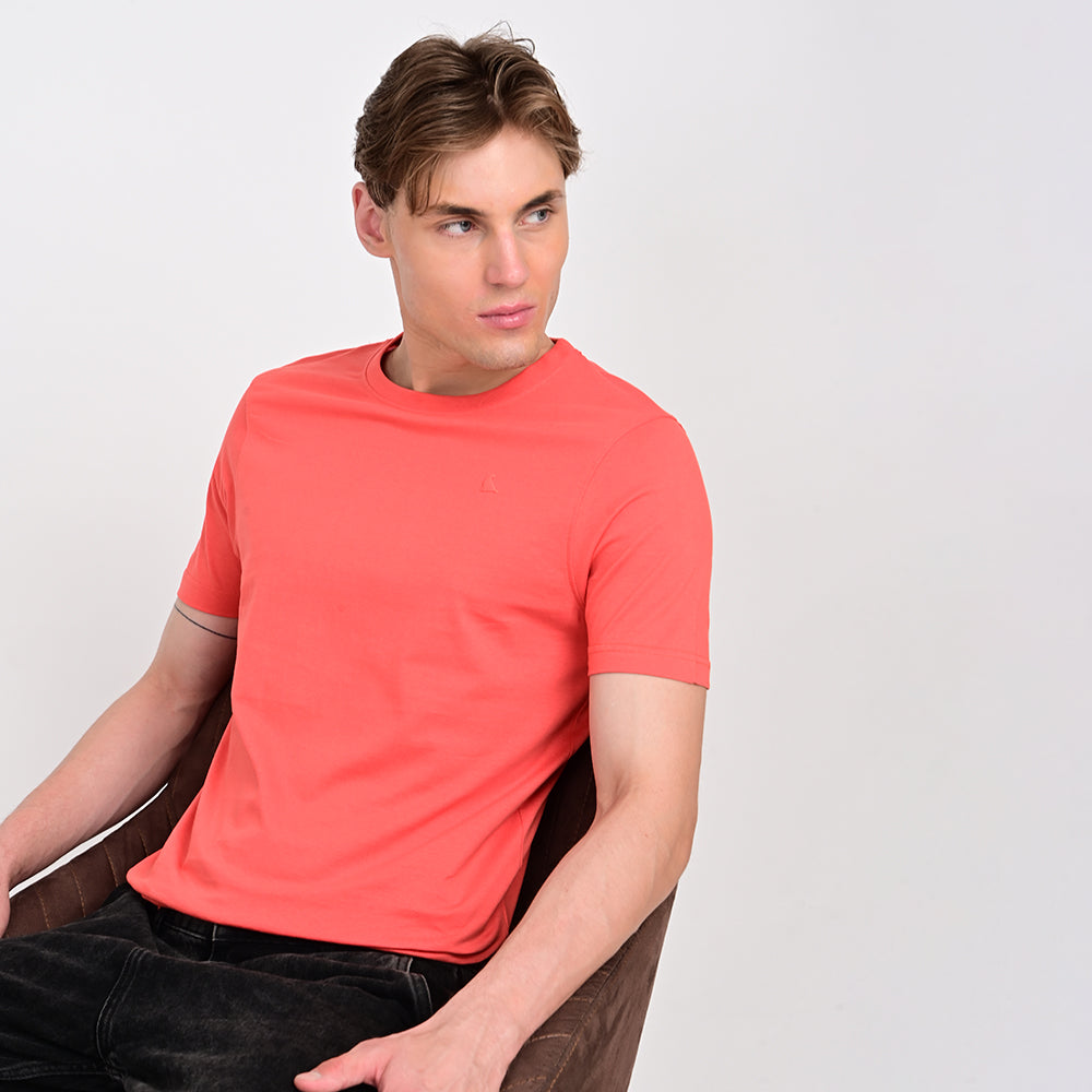 Men's Round Neck Coral T-shirts