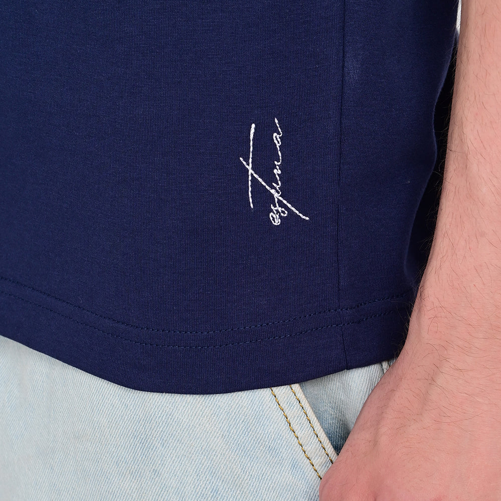 Men's Round Neck Navy T-shirts