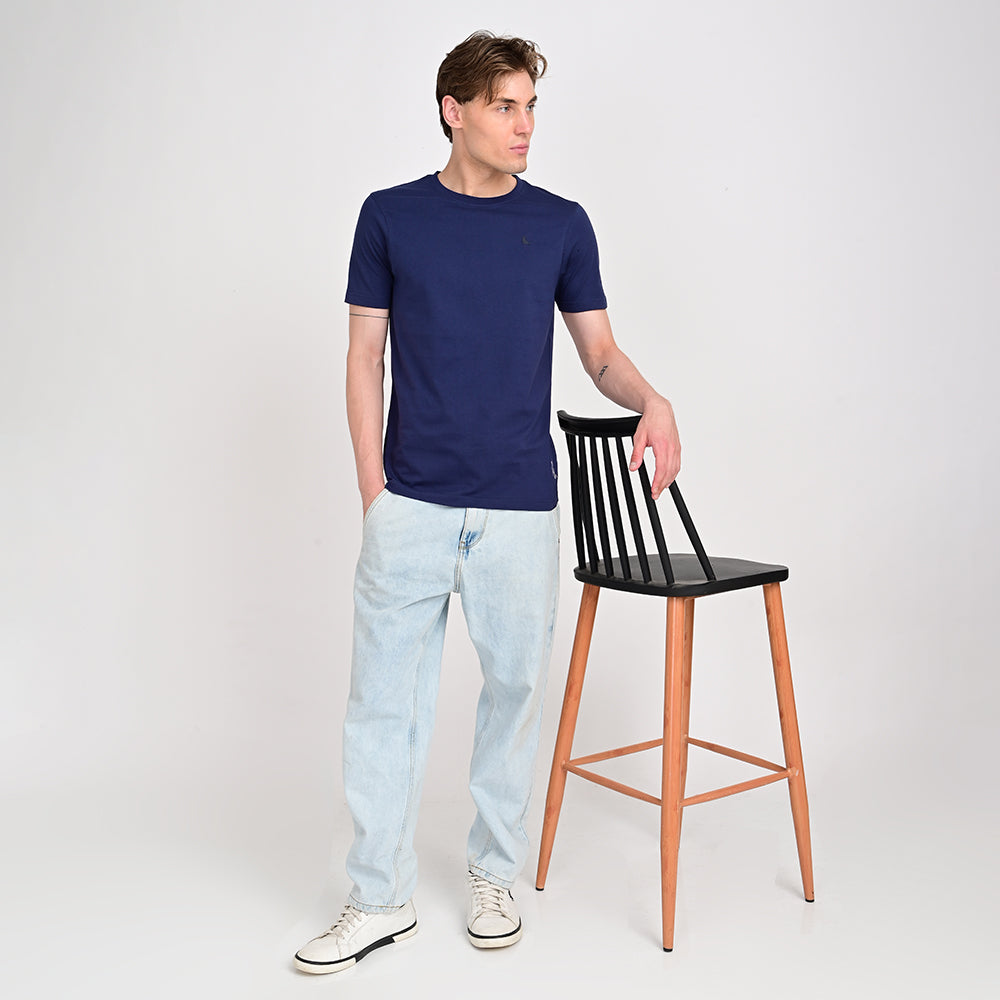 Men's Round Neck Navy T-shirts