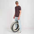 Men's Round Neck Brown T-shirts