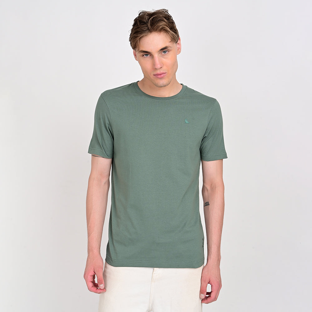 Men's Round Neck Olive T-shirts