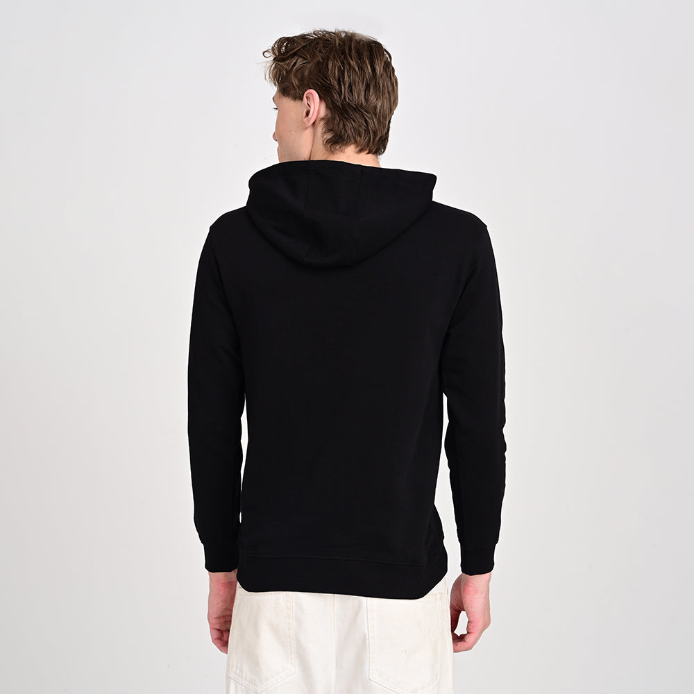 estuna 100% Cotton  – Black Heavy Fabric Men's Hoodie