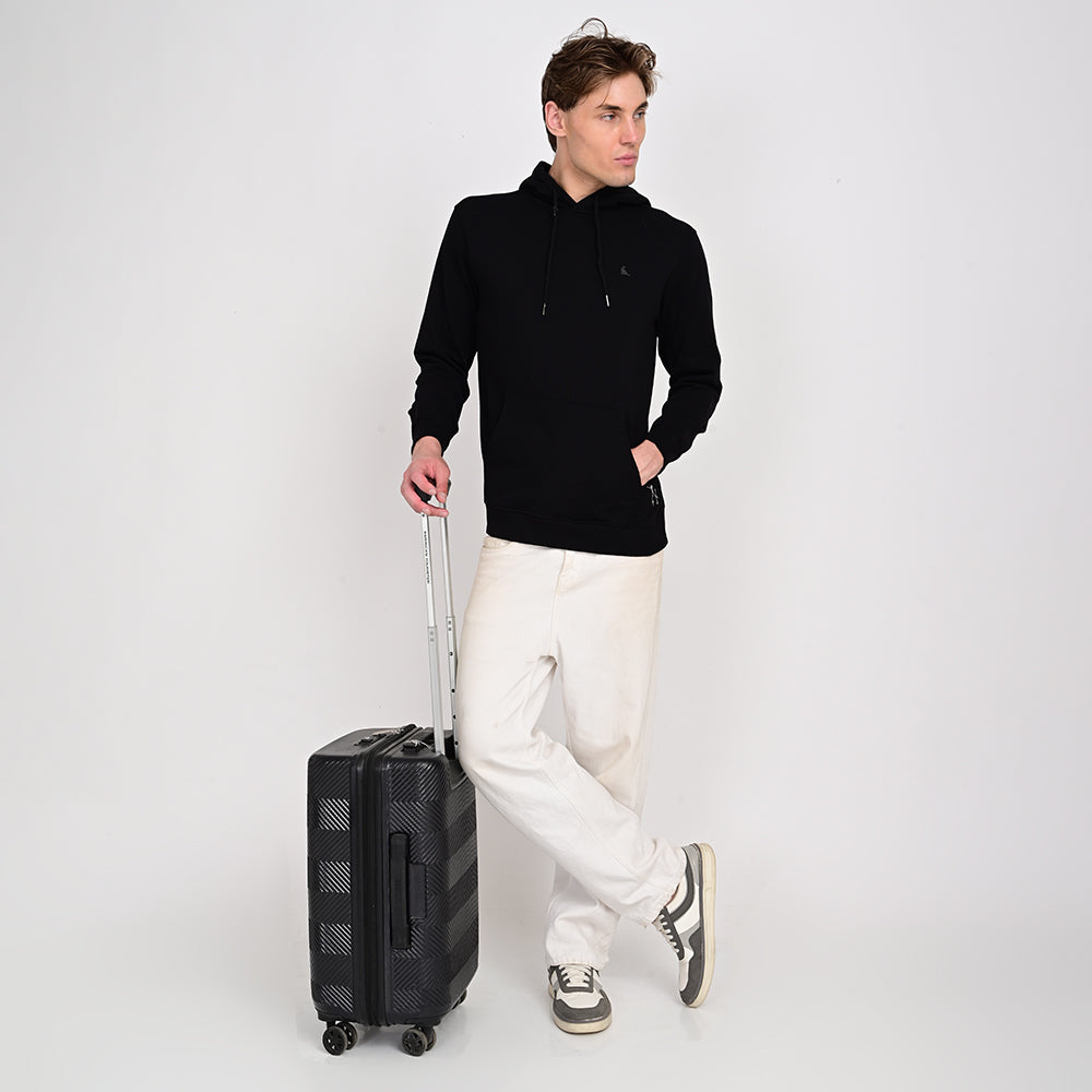 estuna 100% Cotton  – Black Heavy Fabric Men's Hoodie