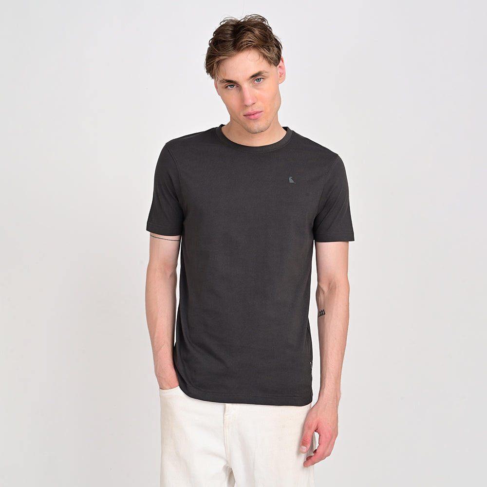 Men's Round Neck Dark Grey T-shirts