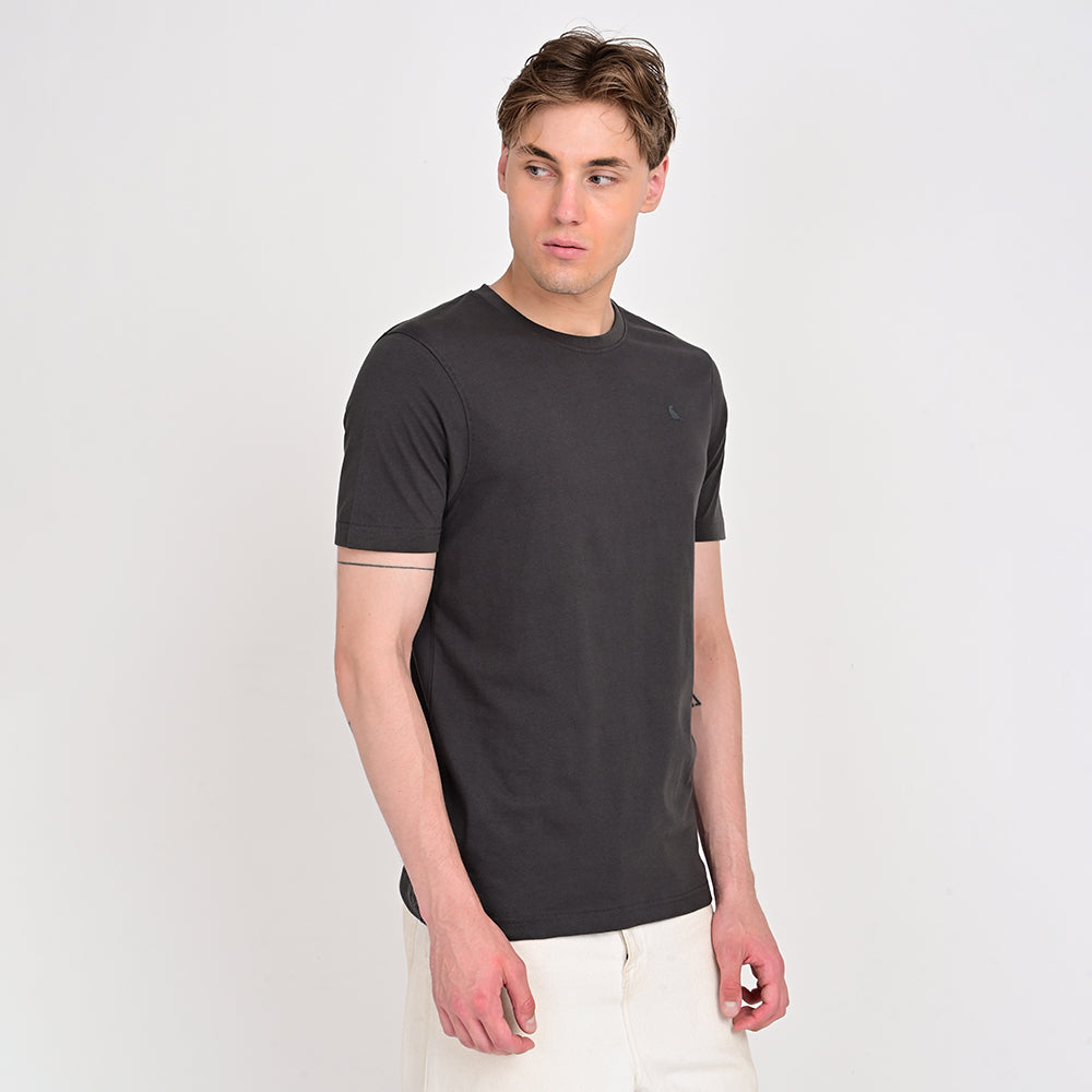 Men's Round Neck Dark Grey T-shirts
