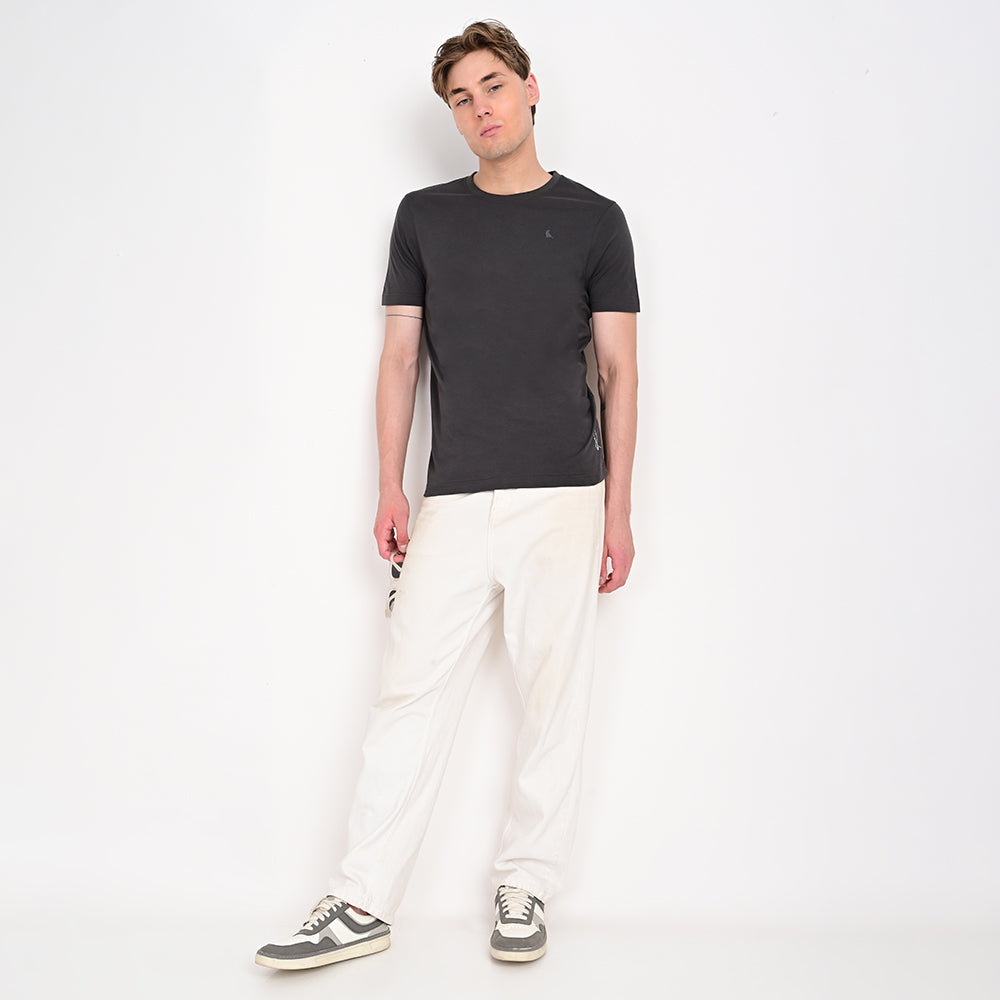 Men's Round Neck Dark Grey T-shirts