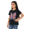 Black 100% Cotton Crew Neck Girl's T Shirt