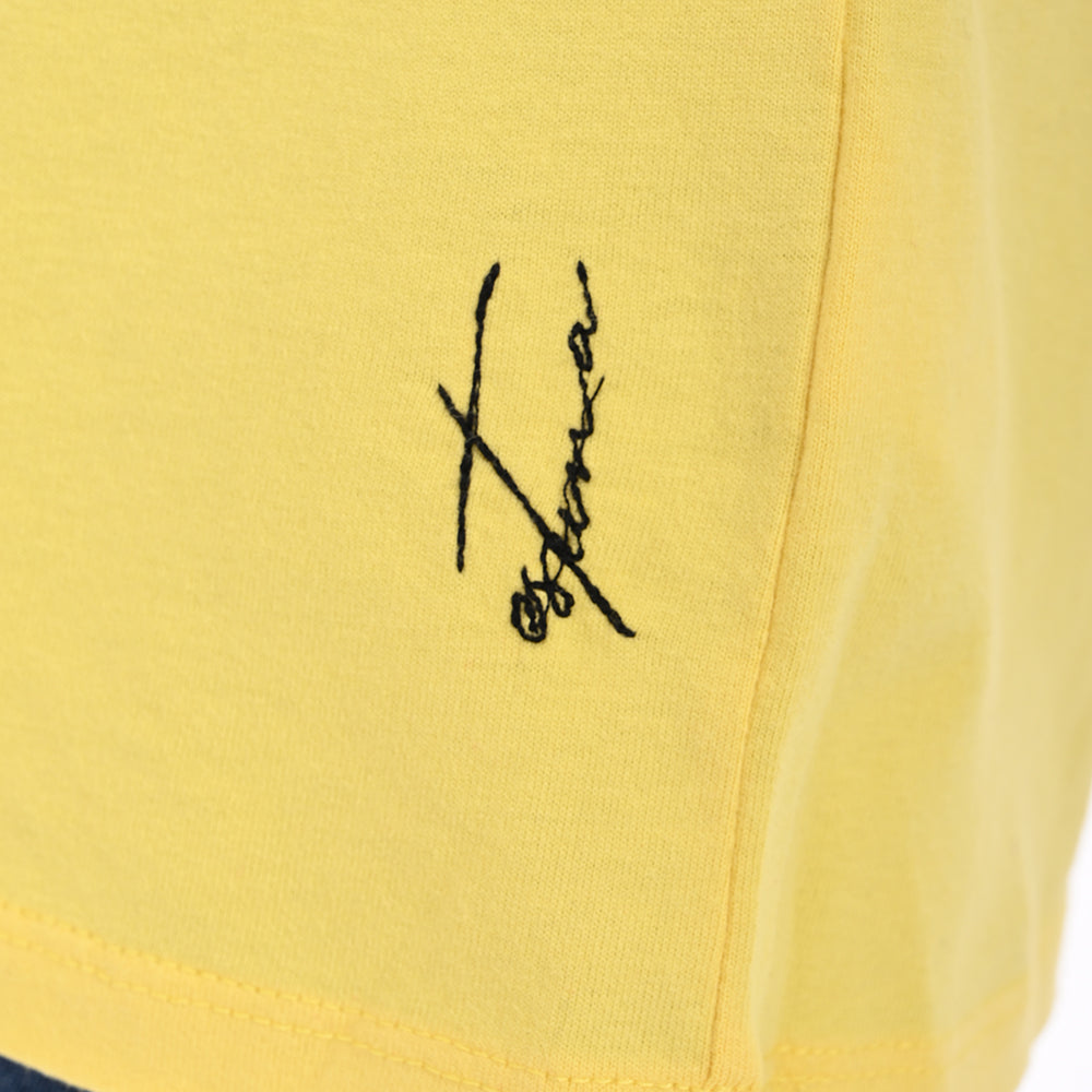 Yellow 100% Cotton Crew Neck Girl's T Shirt