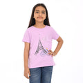 Lilac 100% Cotton Crew Neck Girl's T Shirt
