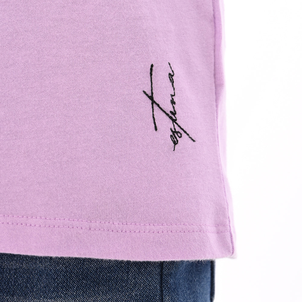 Lilac 100% Cotton Crew Neck Girl's T Shirt