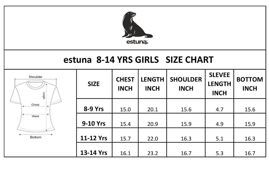 Aqua 100% Cotton Crew Neck Girl's T Shirt