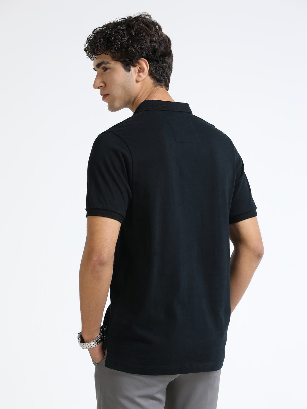 Black 260 GSM Men's Polo Tee for Men