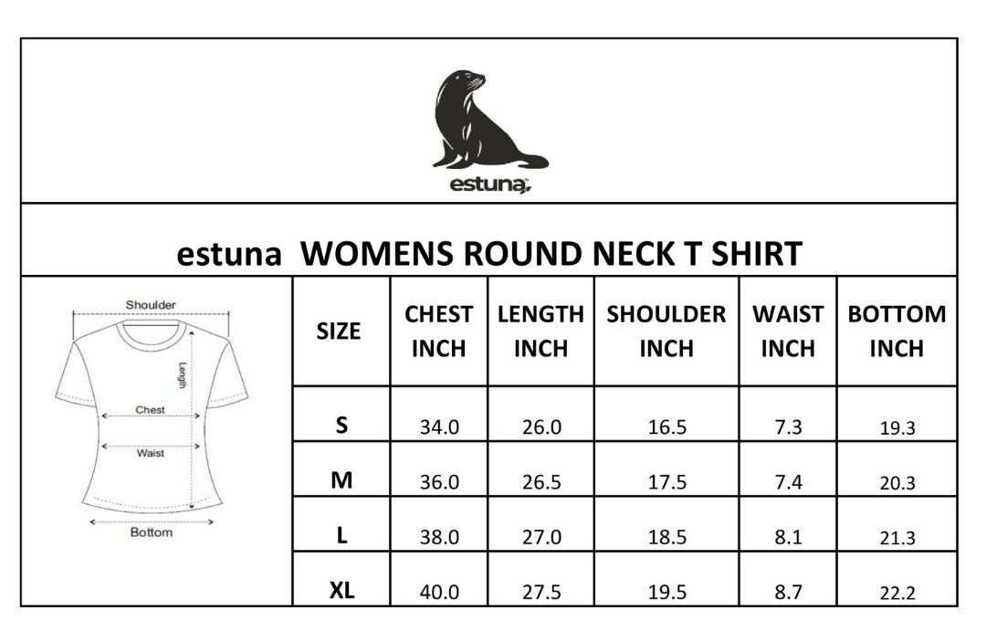 Size guide for Olive Green Cotton Crew Neck Printed T-Shirt For Women