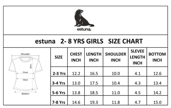 Girls Round Neck Tee 2-8YRS