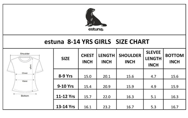 Girls Round Neck Tee 8-14 YRS