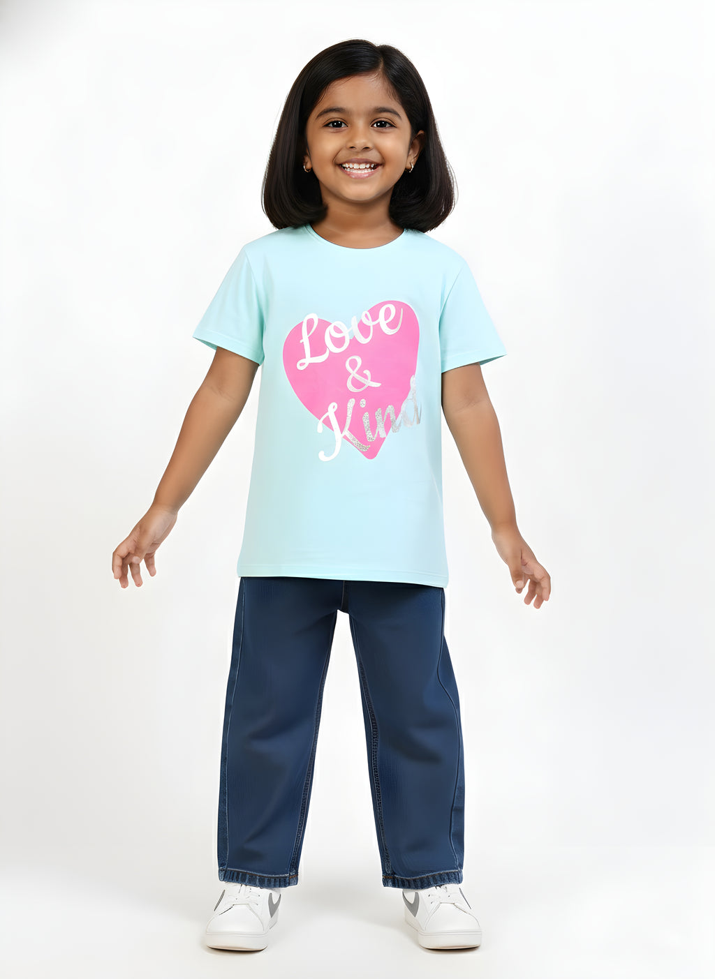 Mint 100% Cotton Crew Neck Girl's T Shirt