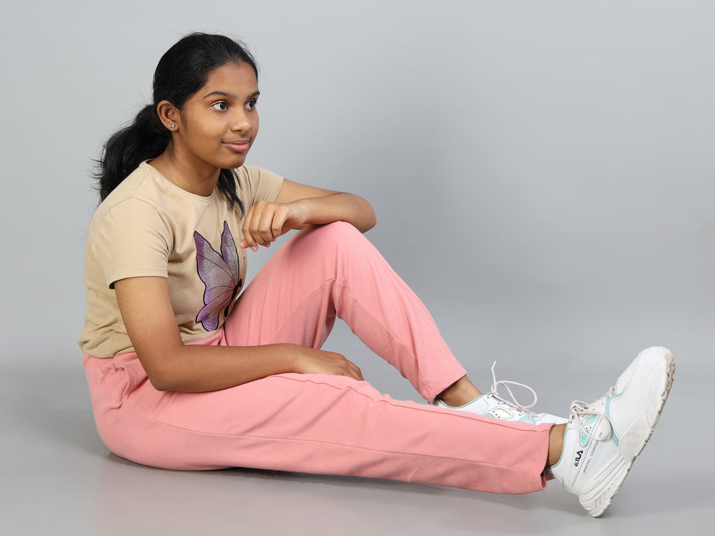Girl's Lt. Pink Jogger Pant