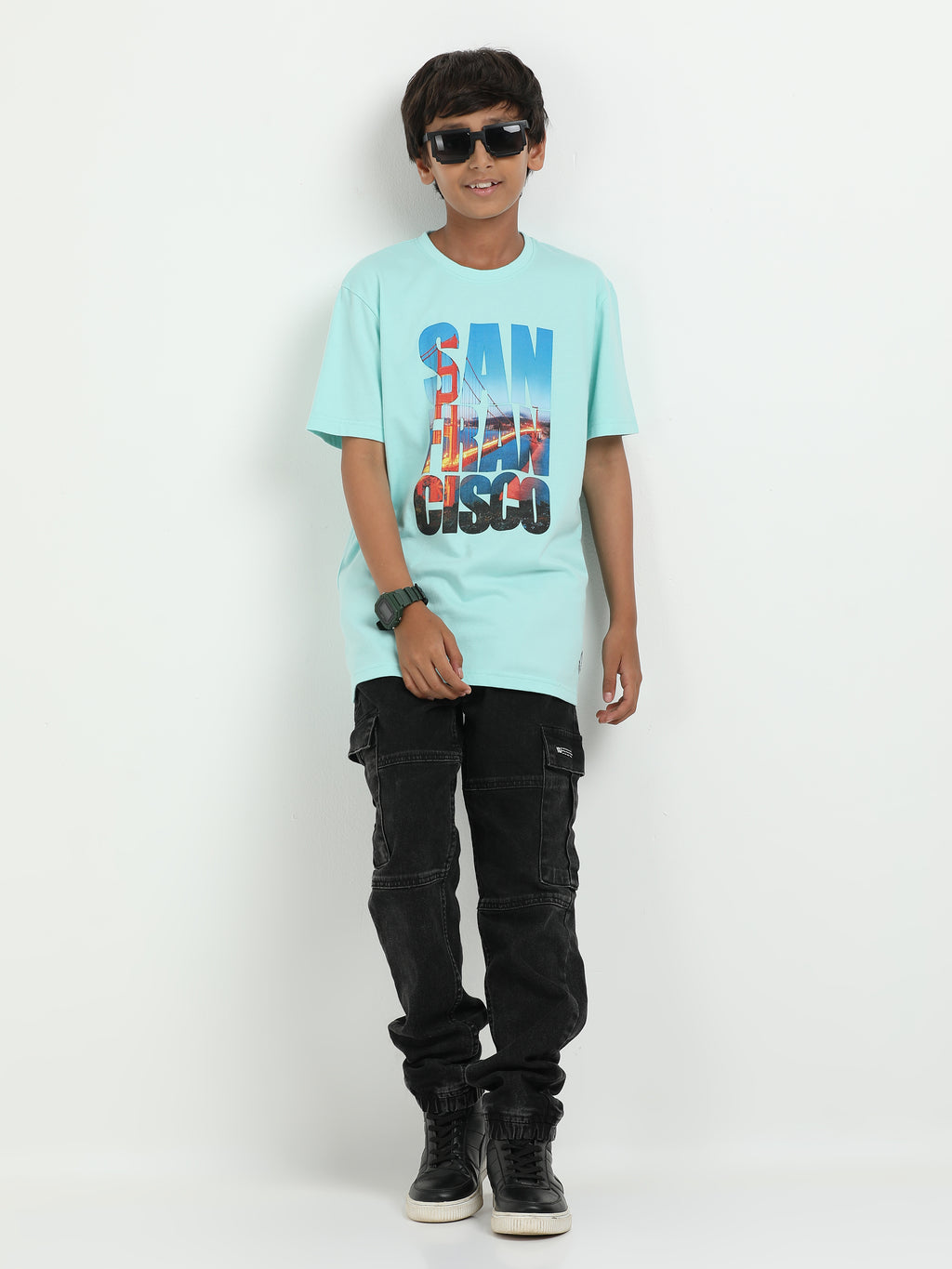 Mint 100% Cotton Crew Neck Boy's T Shirt
