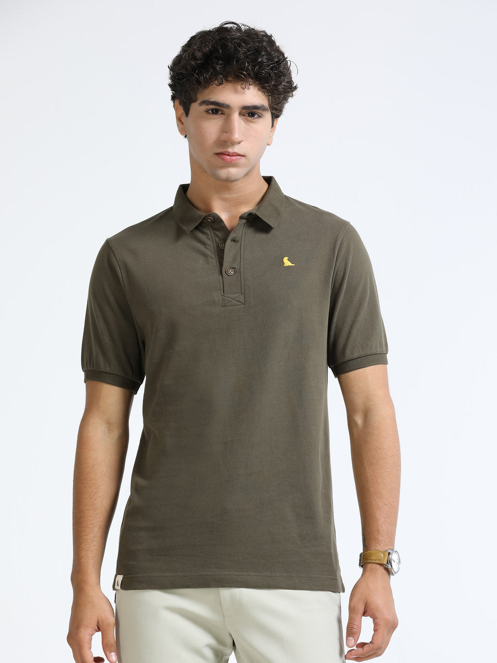 Olive 260 GSM  Men's Polo Tee for Men