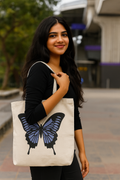White Cotton Tote Bag For Women