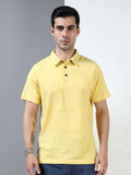 Yellow Self Craft Polo Tee for Men