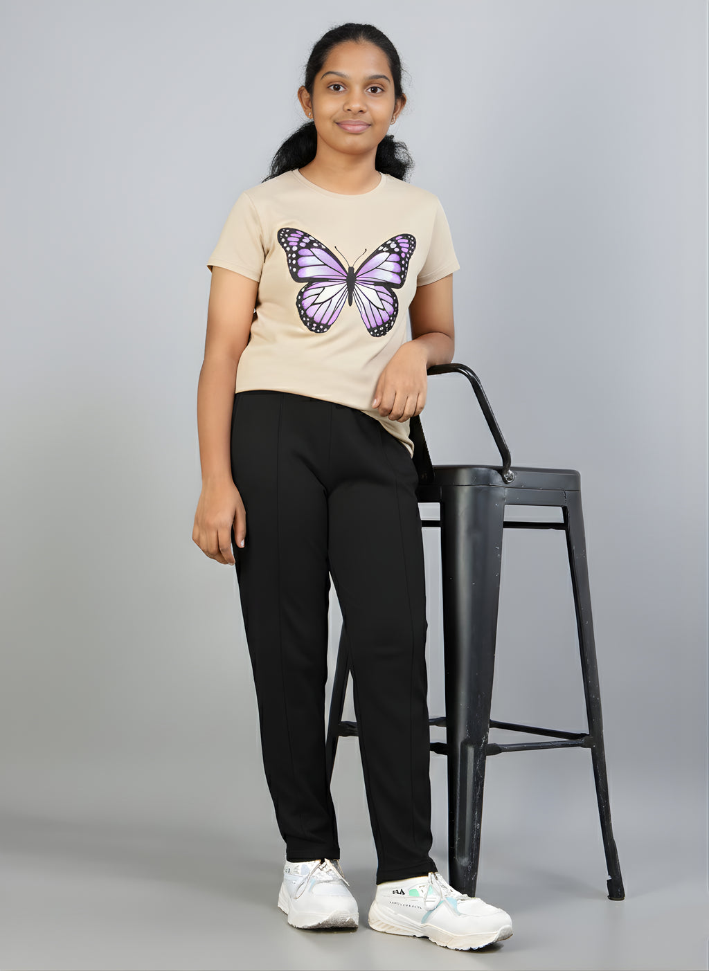 Girl's Black Jogger Pant