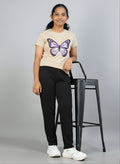 Girl's Black Jogger Pant