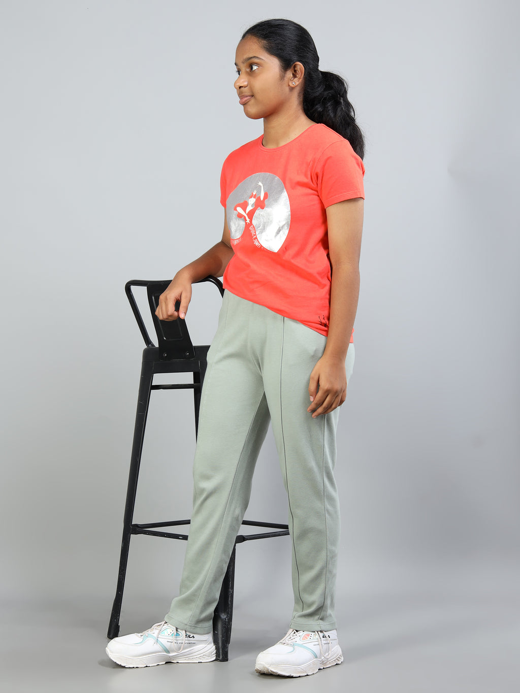 Girl's Olive Green Jogger Pant