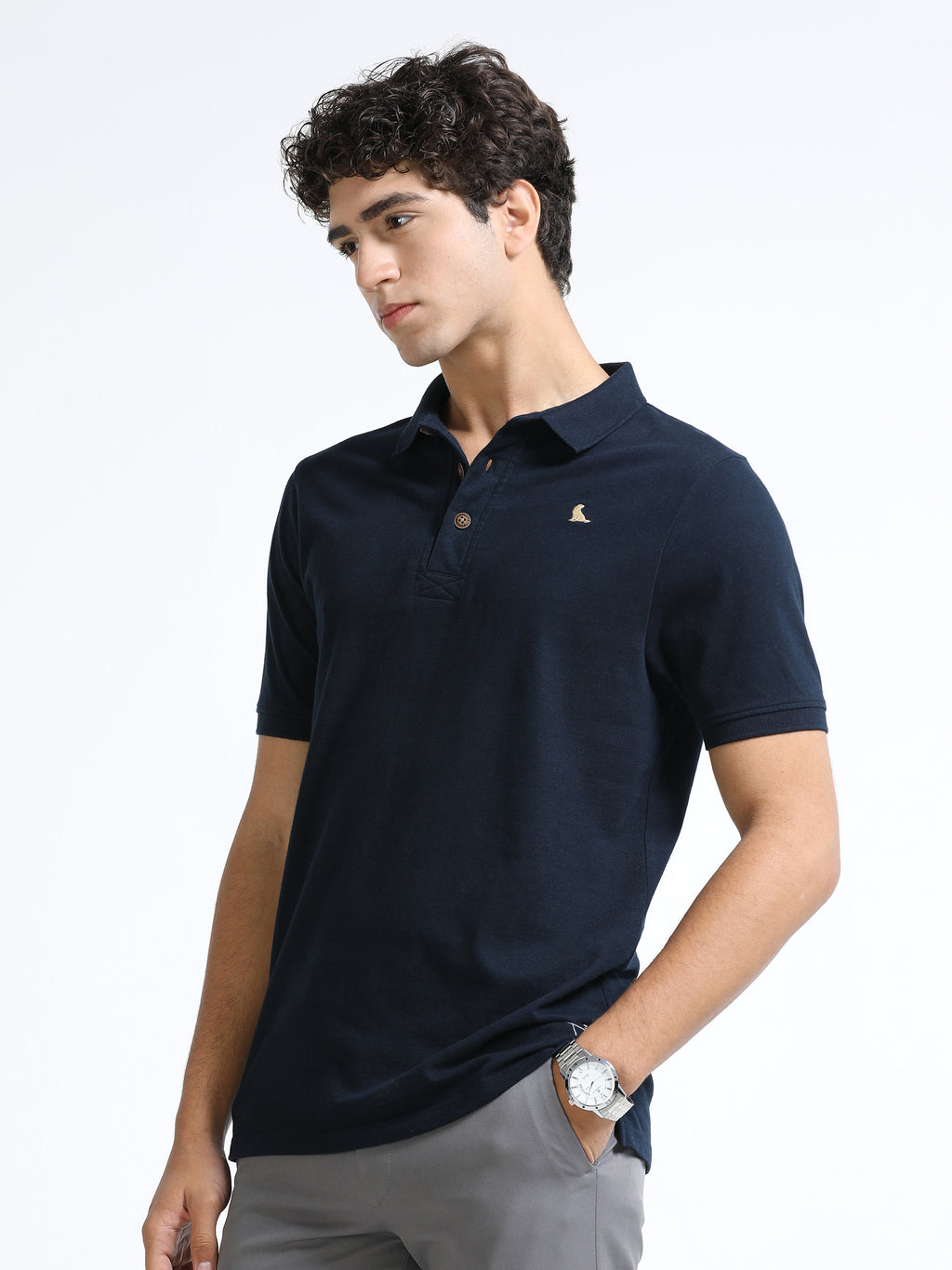 Navy 260 GSM  Men's Polo Tee for Men