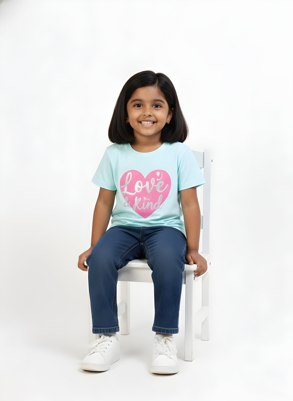 Mint 100% Cotton Crew Neck Girl's T Shirt