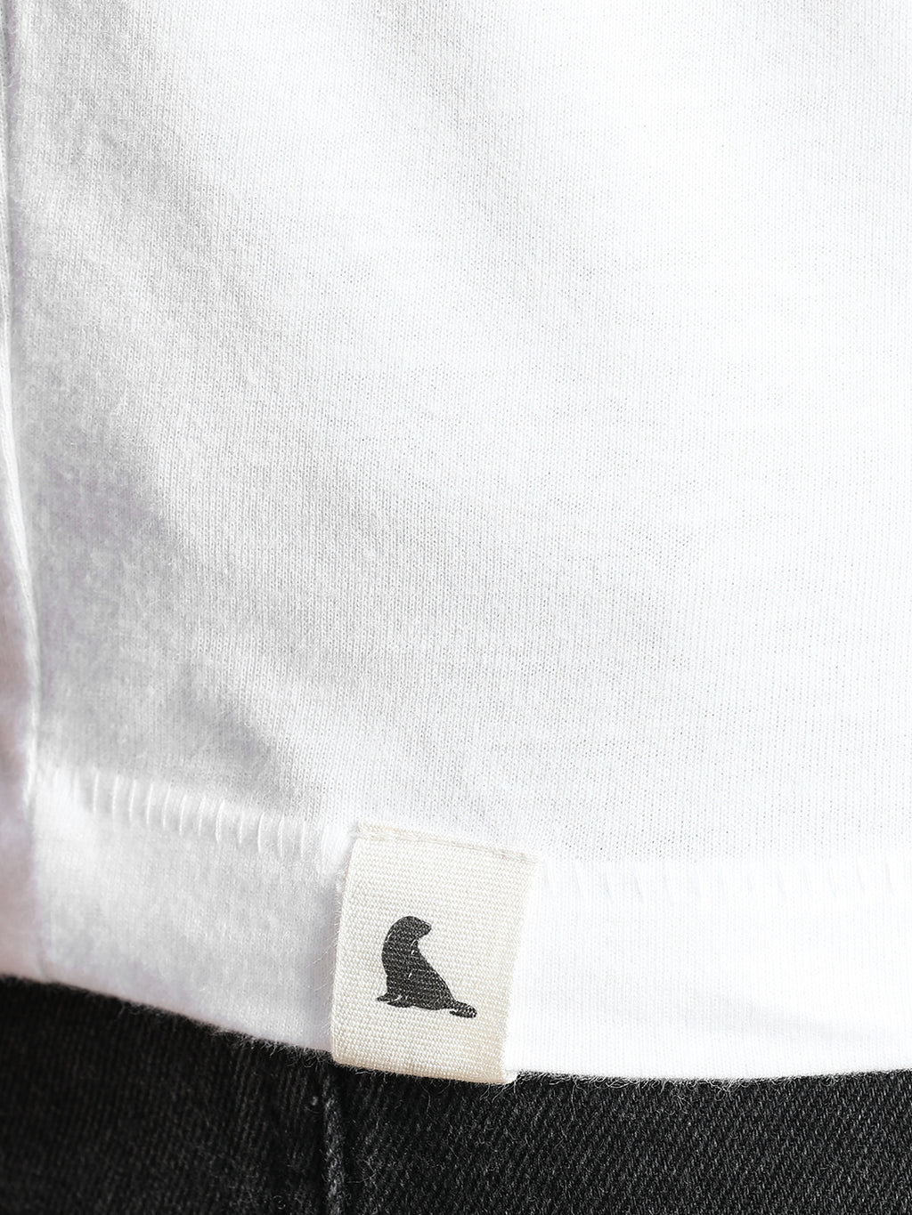 White Cotton Crew Neck Plain T-Shirt For Men