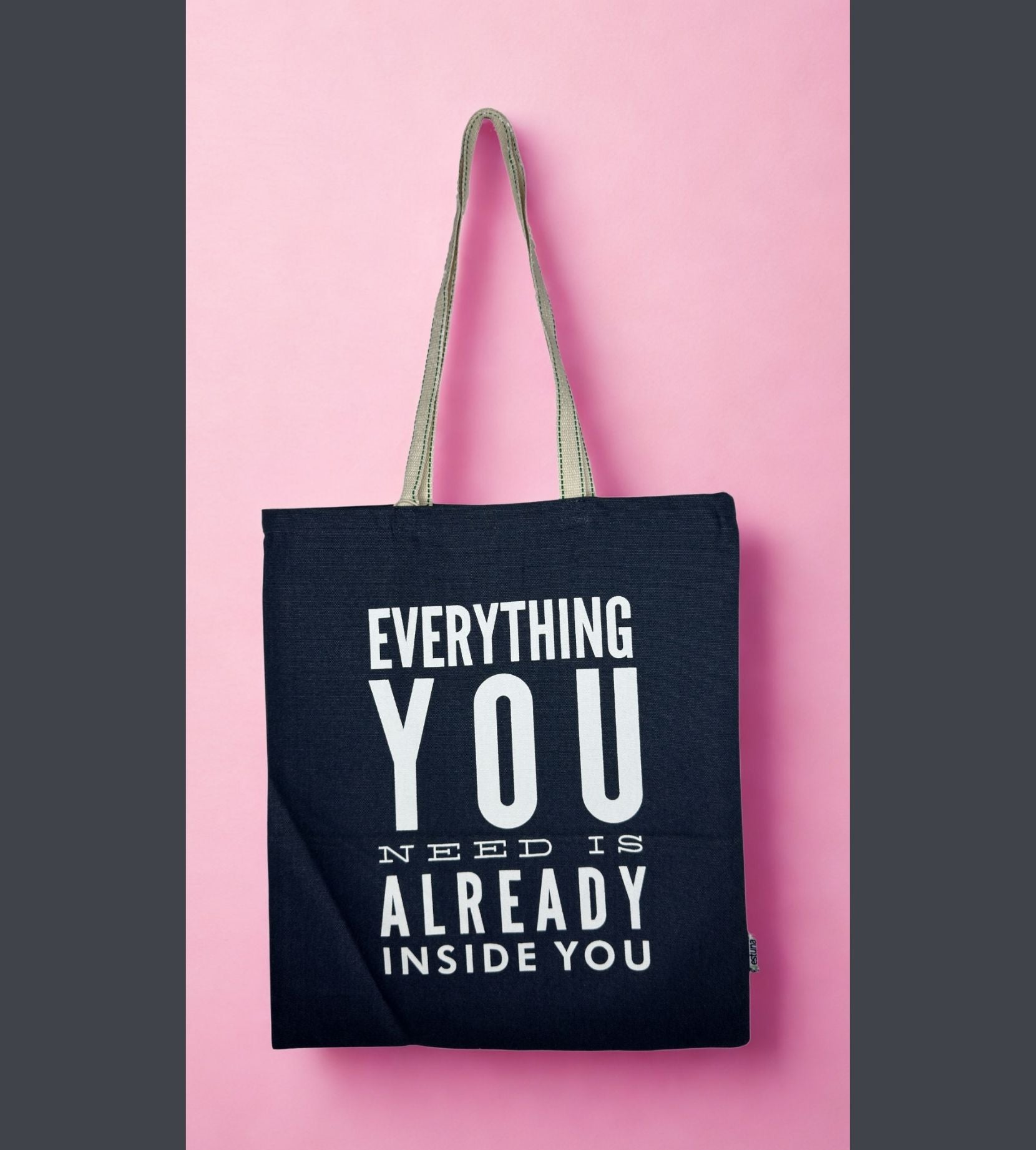 Blue Cotton Tote Bag For Women