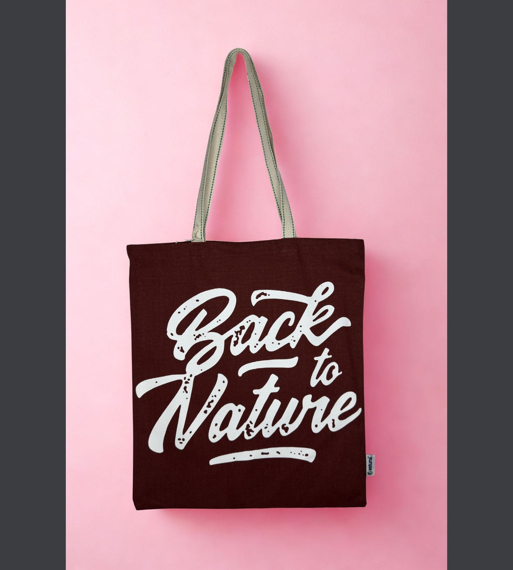 Maroon Cotton Tote Bag For Women