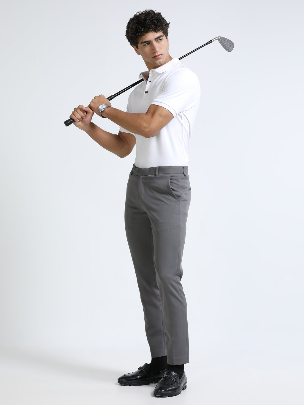 White 260 GSM  Men's Polo Tee for Men